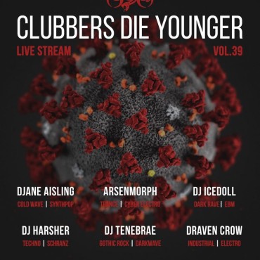 Zpracování grafiky plakátu pro Clubbers Die Younger 2020